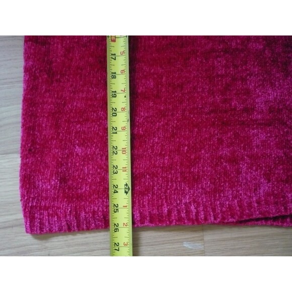 Bright Pink Turtleneck Sweater L Cozy Maximalist Statement Barbie Feminine Soft - Picture 10 of 11